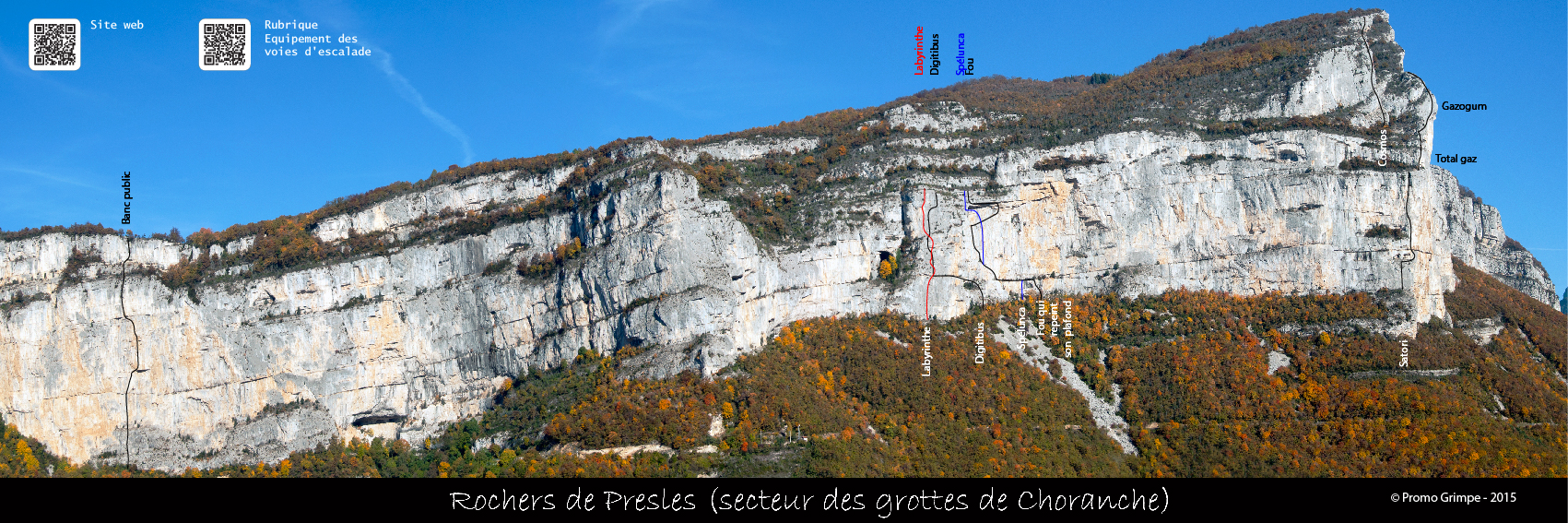 Rochers de Presles (Vercors) : secteur des grottes de Choranche